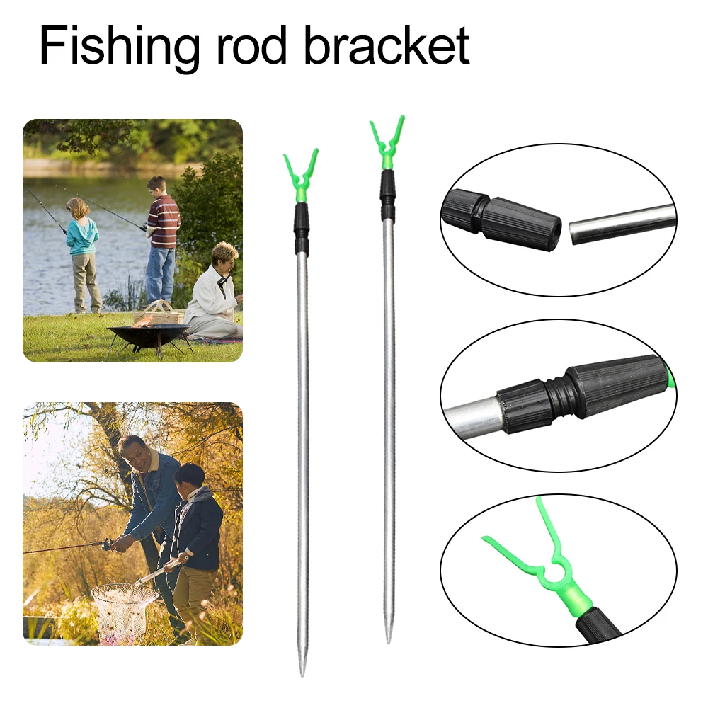 Extendable Fishing Rod Holder Aluminum Alloy Telescopic Fishing Pole Stand Adjustable Fishing Rod Bracket Support Fishing Tackle