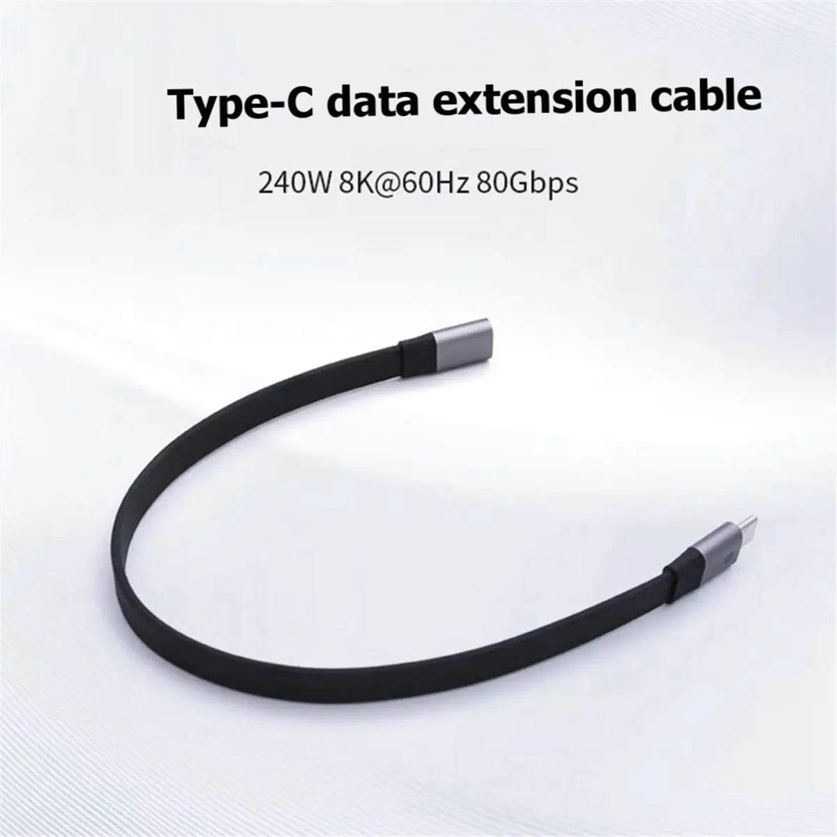 USB4 Short USB C to USB C Full Function Cable 80Gbps Data 8K Display PD 240W Fast Charging Cord 0.13M