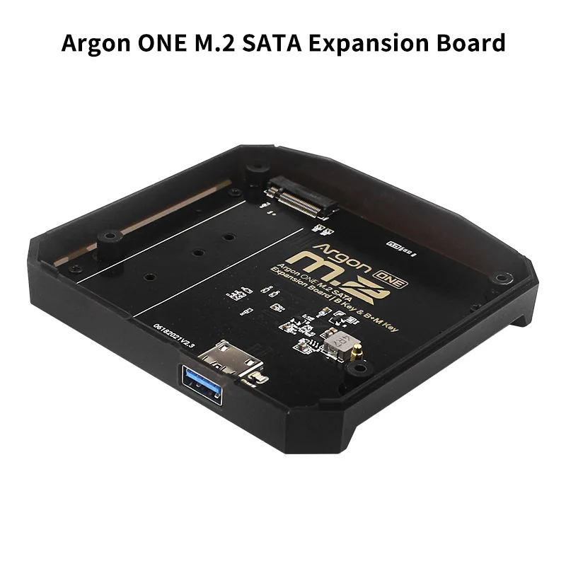 Argon ONE M.2 Raspberry Pi 4 Expansion Board Aluminum Bottom Case USB 3.0 to M.2 SATA NVMe SSD Adapter for Argon ONE M.2 Case