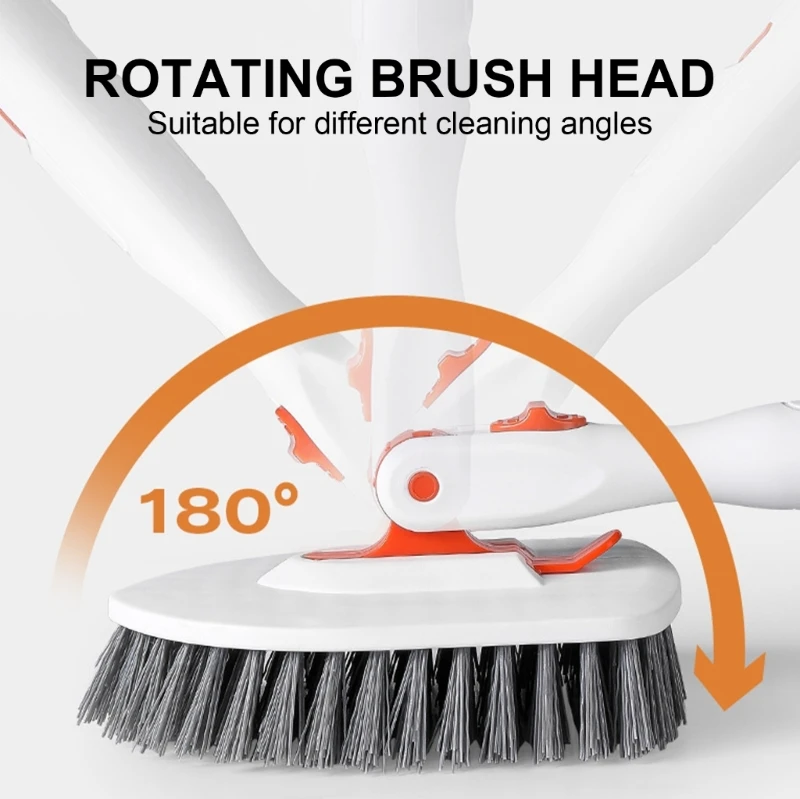 Épurateur carrelage salle bain réglable, brosse nettoyage salle bain, longue brosse nettoyage adaptée au