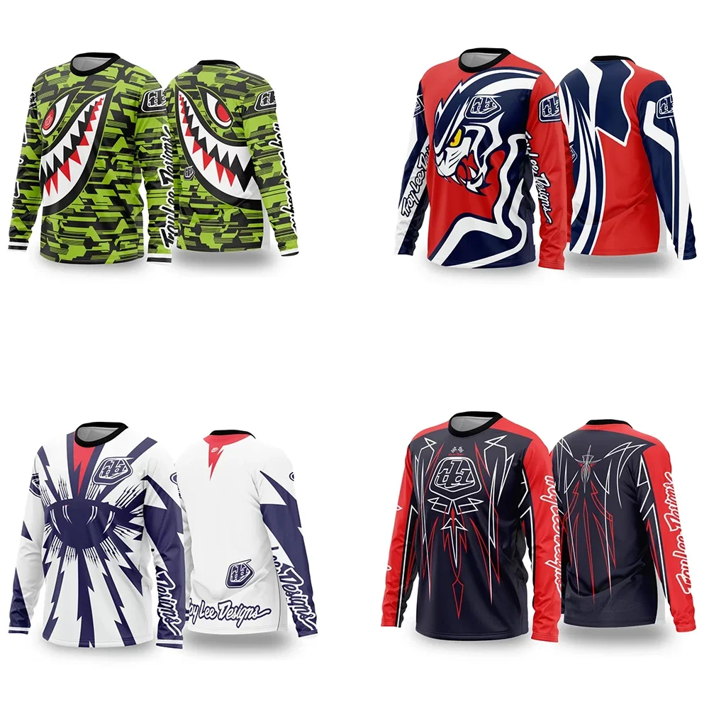 

2025 Motorcross Men And Women Racing Cycling Clothes Motorcycle Breathable Quick Drying Jersey Troy Lee Designs Oversized Shirt