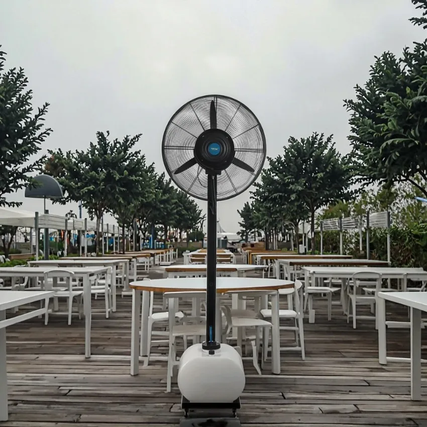 Large Tank Multifunctional Mist Fan, Electric Humidifier Cooler, Floor Standing For Outdoor Use