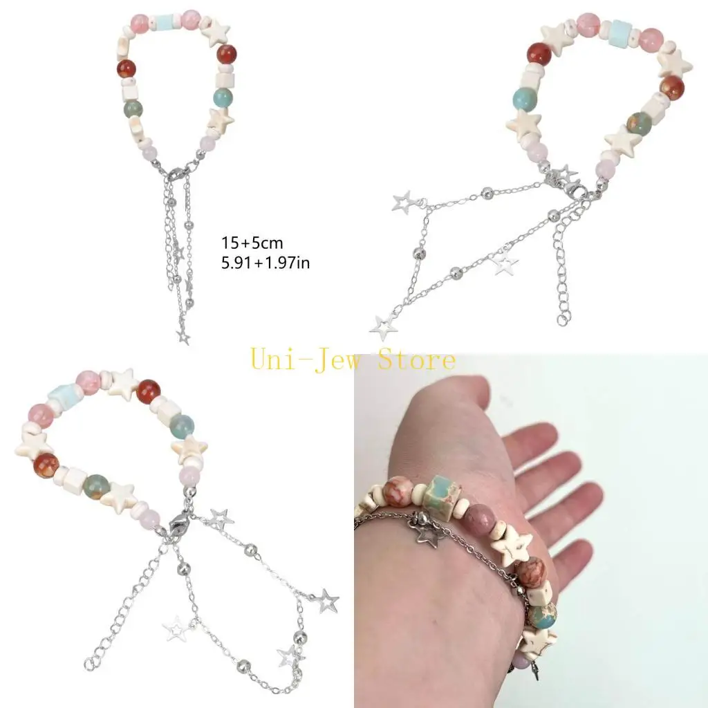 40-ГБ-простые-пятиконечные-звездные-браслетные-ювелирные-украшения-двойной-цепь-пентаграммы