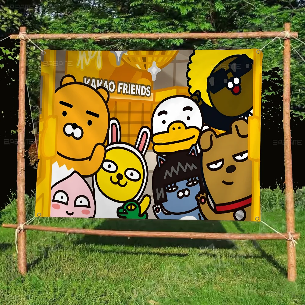 Kakao Friends Cartoon Banner INS Style Outdoor Party Decoration Atmosphere Flag