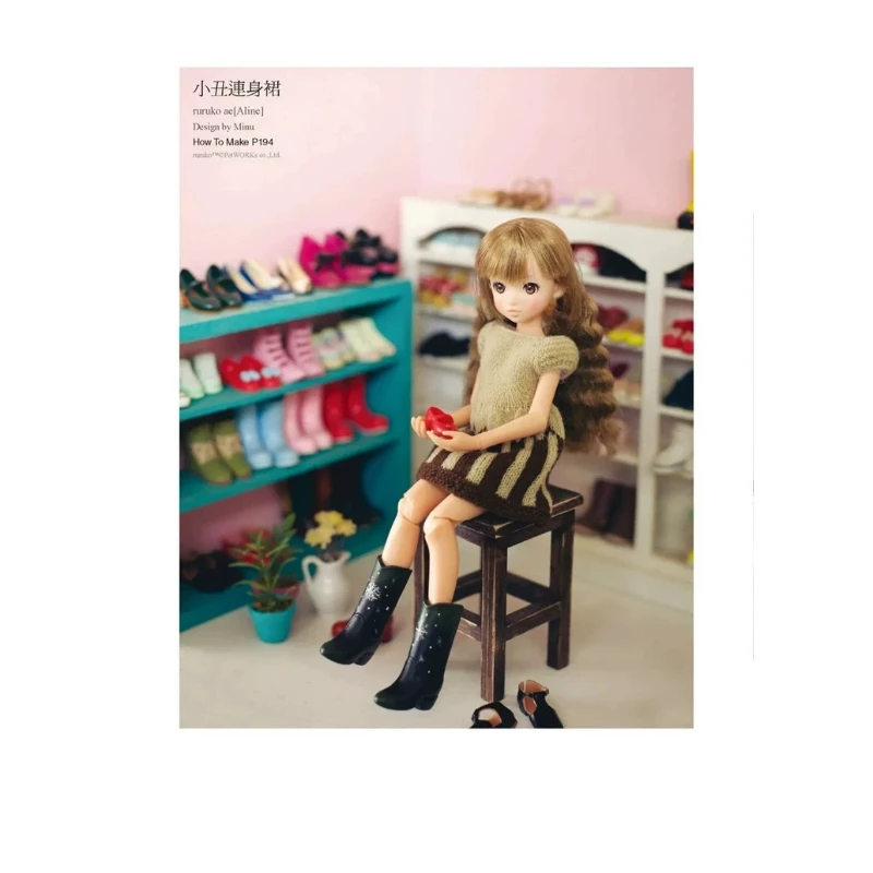 Hand-sewn Knitted Doll Dress Sewing Book with Pattern Pictures 1/6 Scale Measurement 19C Victorian Petticoat Traditional Chinese