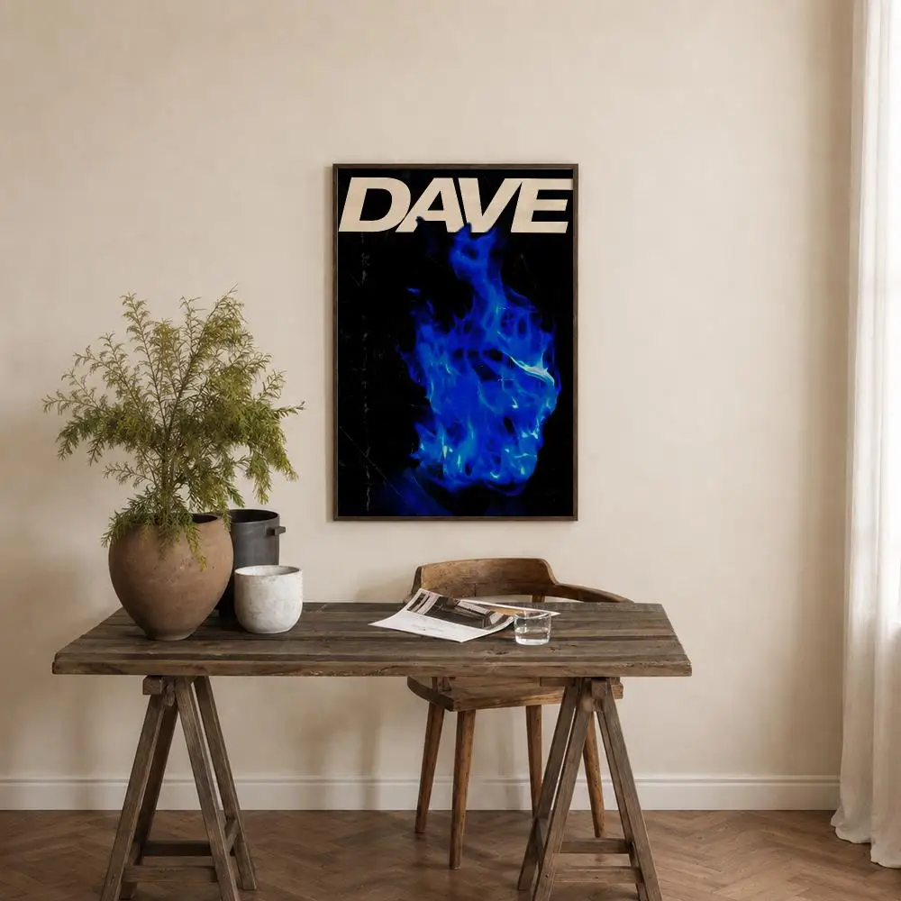 Rapper Santan Dave Poster Self‑Adhesive Waterproof PP Poster Coffee House Bar Wall Art Sticker Room Home Decor