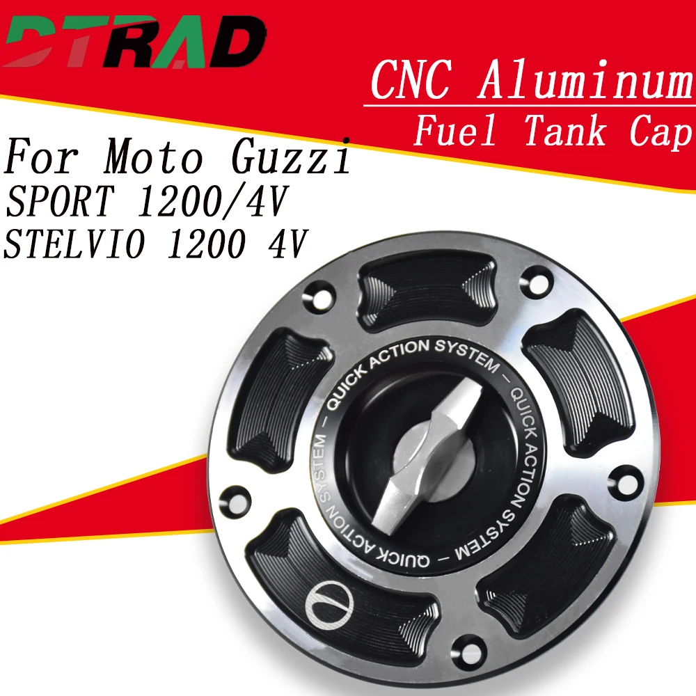 

New Quick Gas Keyless 1/4 Turn Fuel Tank Cap For MOTO Guzzi SPORT 1200 4V 2009-2013 STELVIO 1200 4V 2008-2010 Modified Parts