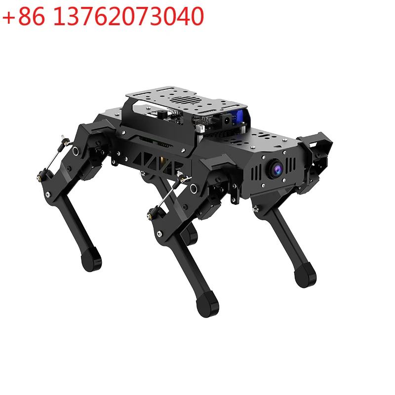 روبوت ROS Raspberry Pi كلب ميكانيكي بأربعة أرجل، رؤية AI، نموذج كبير، رسم خرائط بطنية قابلة للبرمجة #1