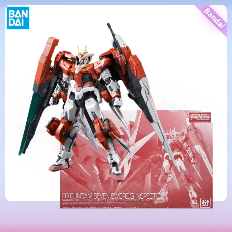 Originele Echte Bandai Anime 00 GUNDAM ZEVEN ZWAARD/G INSPECTIE RG 1/144 Model Assemblage Speelgoed Action Figure Gift Collectible Kid