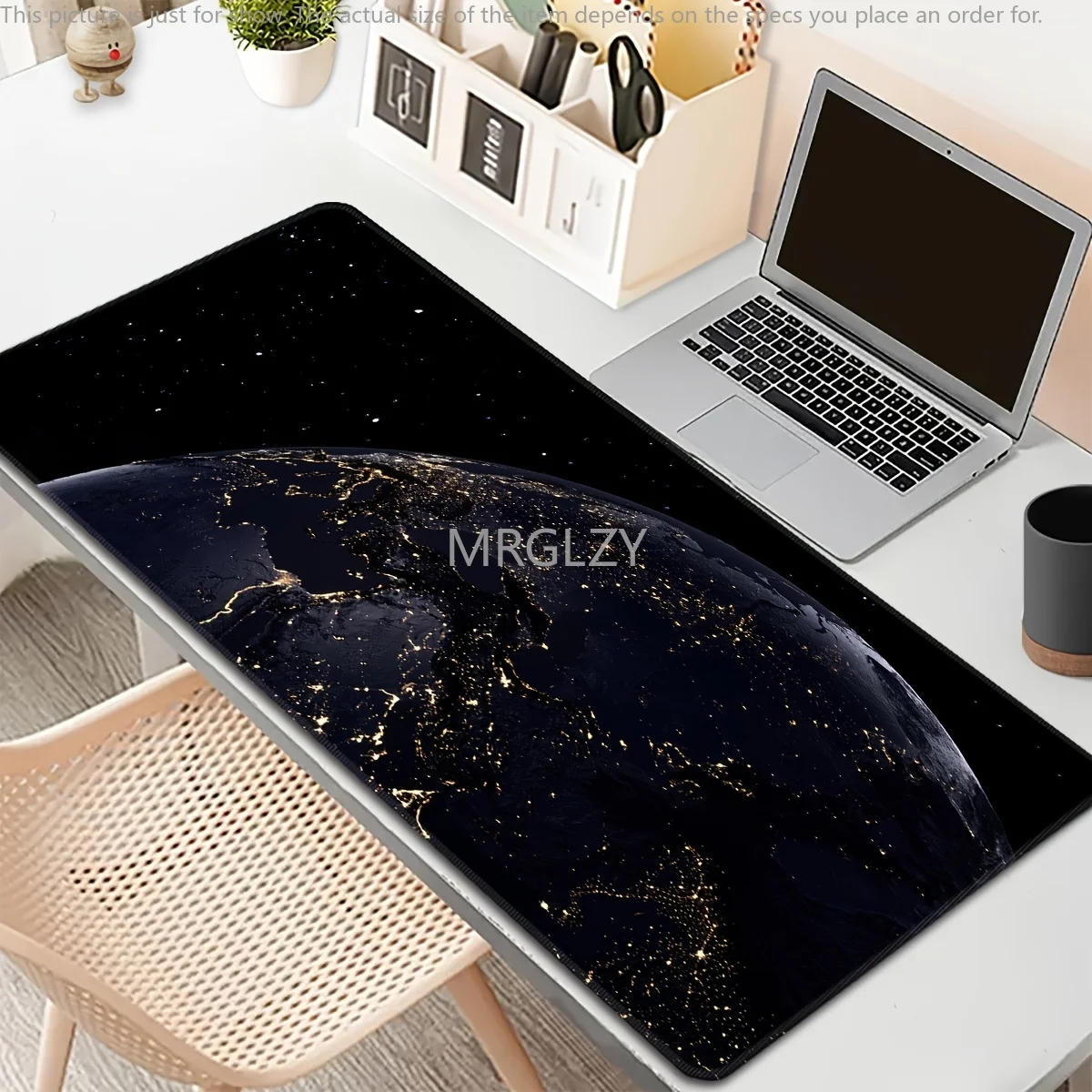 

Starry Earth Mouse Pad Large Size Rubber Base Anti-slip PC Desk Accessories Mousepad for Office and Gamer Keyboard Mat Decor Rug
