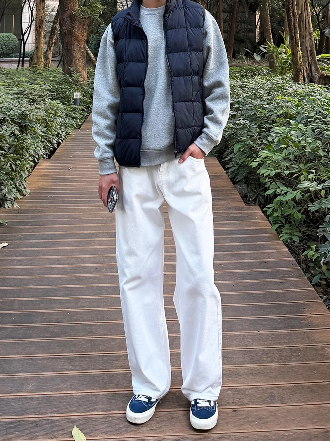 

Cleanfit White Knife Jeans Men's High Waist Slim Straight Leg Pants Teenager American Sle Micro Flare Denim orts