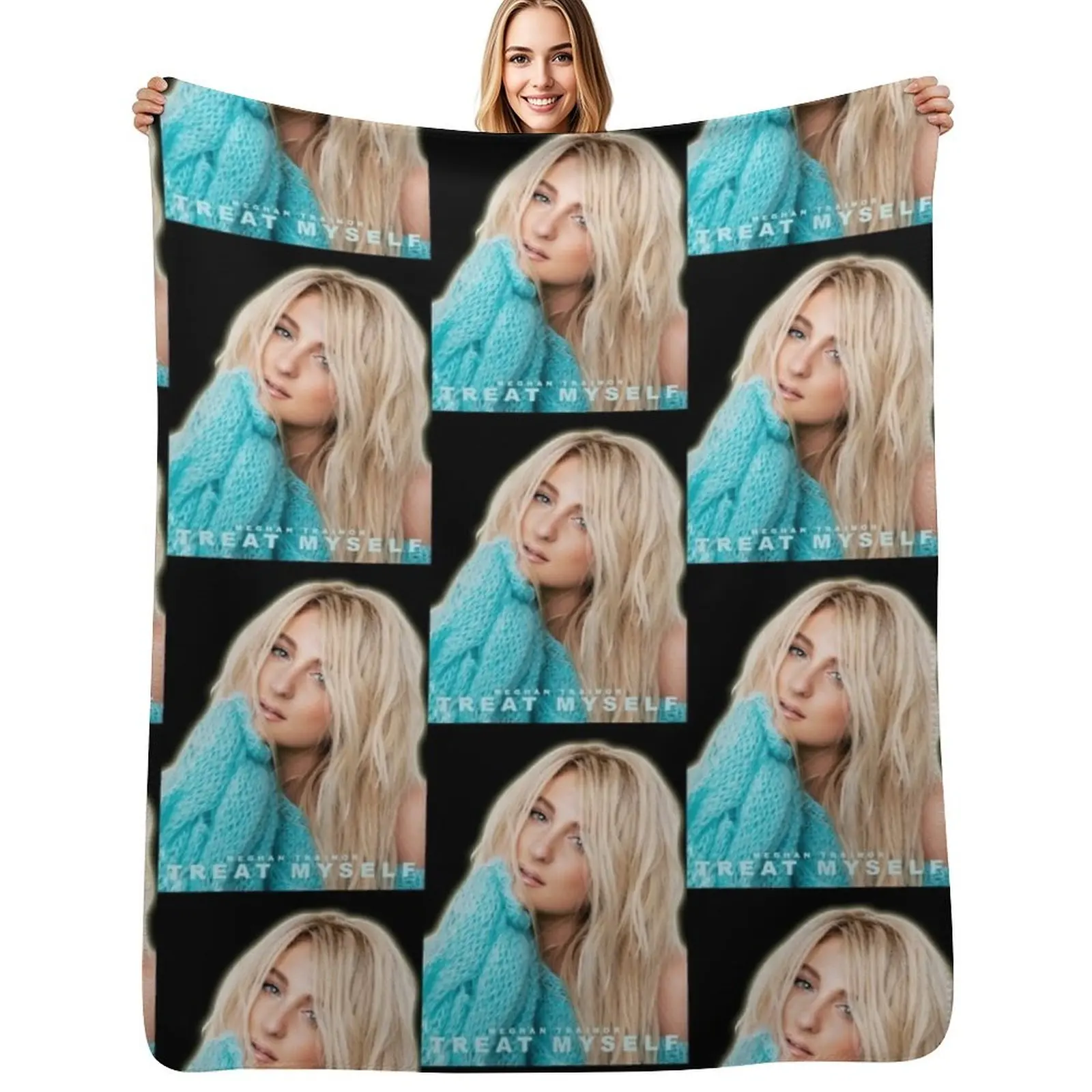 

MEGHAN TRAINOR - TREAT MYSELF Throw Blanket Loose Plaid Blankets