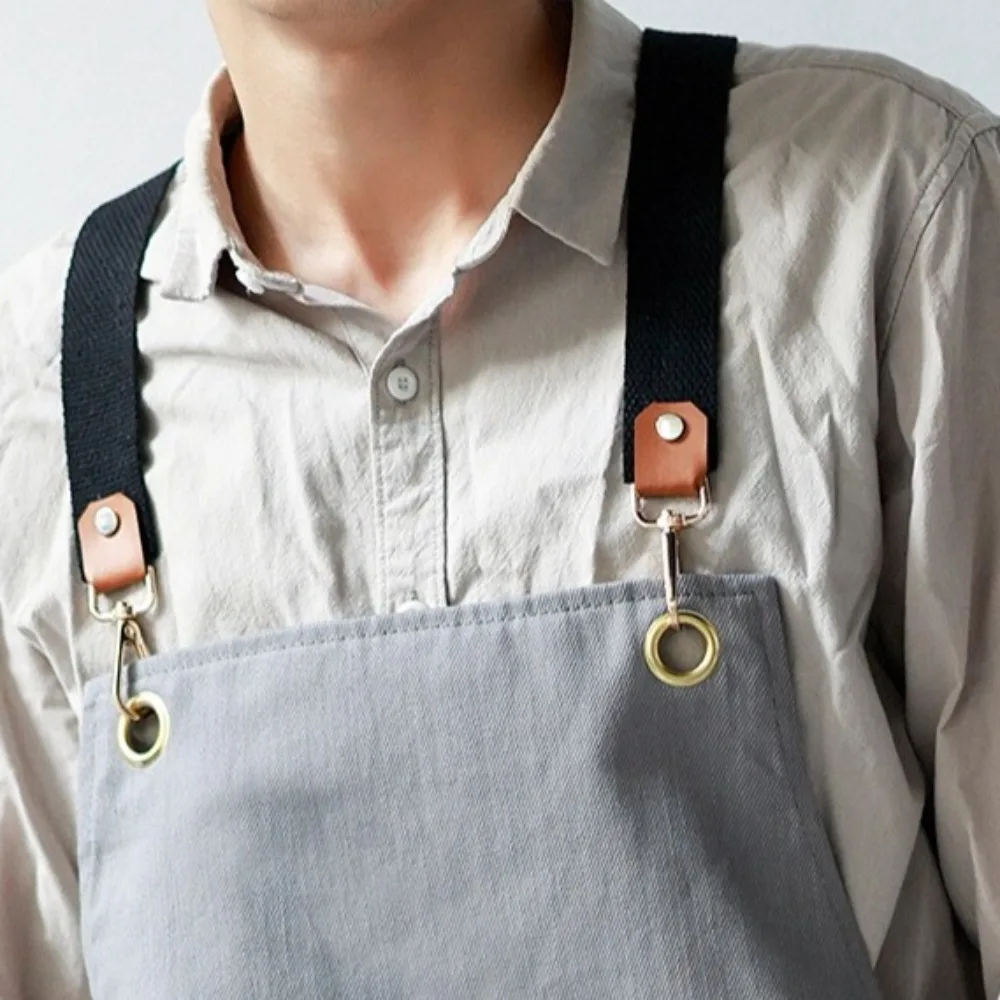 

Durable Adjustable Work Apron Household with Tool Pockets Kitchen Aprons Multi-Pocket Cooking Aprons Kitchen