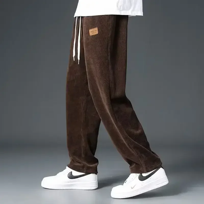 Y2k Korean Men Basic Blank Solid Baggy Joggers Running Sports Pants Trousers Casual Grey Jogging Pants for Men Drawstring Pants