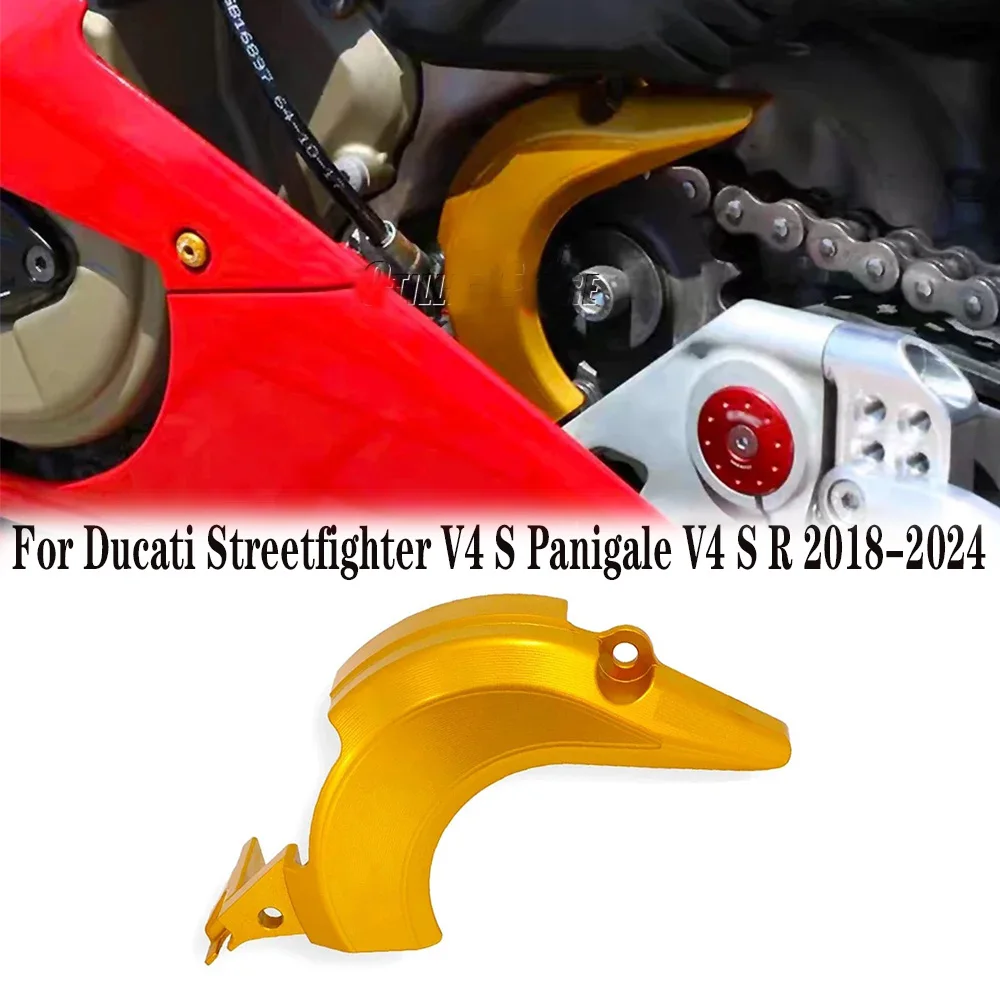 

For Ducati Panigale V4 S R Streetfighter V4 S 2018-2024 Motorcycle Front Sprocket Cover Case Saver Protector Chain Guard