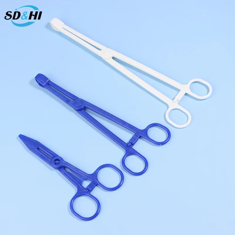 1Pcs Disposable Sterile Slotted Round Navel Forceps Clamp Triangle Open Plier Ear Nose Lip Belly Body Piercing Forceps Tools