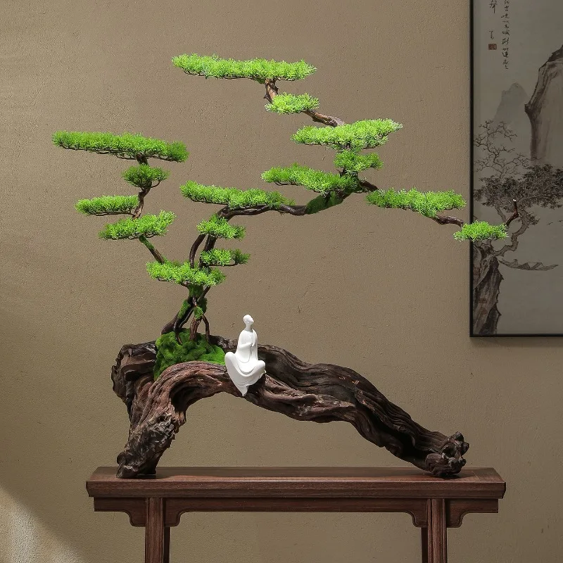 Weathered Wood Root Carving New Chinese Creative Entrance Desktop Ornament Decoration Office Living Room TV Cabinet Tea Room