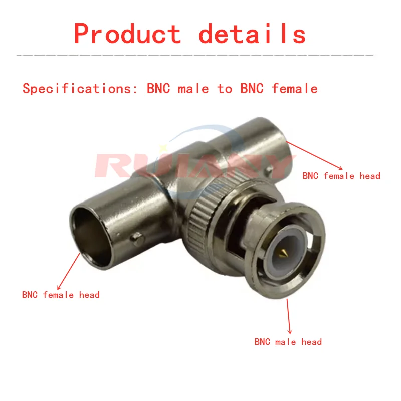 Adaptateur microscopique à noyau de cuivre, surveillance à travers la tête, convertisseur BNC mâle, Q9, une minute, deux têtes vidéo T, 600