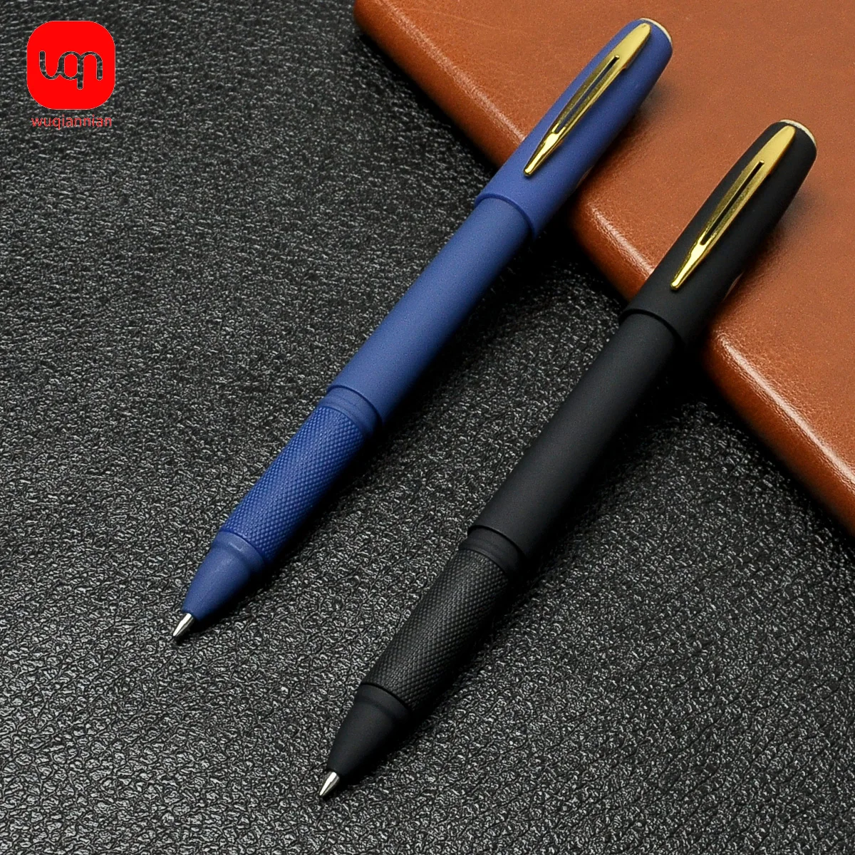WQN Simple Blue Matte Gel Pen 0.7mm Neutral pen Quick dry smooth writing Large capacity refill Study and office supplies 3/6pcs