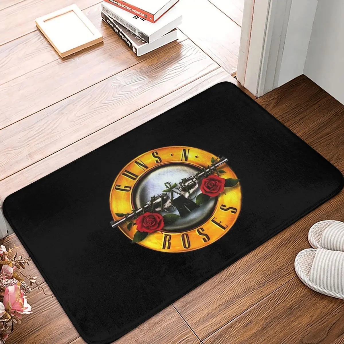 

Guns N Rose Heavy Metal Steampunk Music Non-slip Doormat Floor Mat Water oil proof Carpet Rug for Kitchen Balcony Footpad Mats