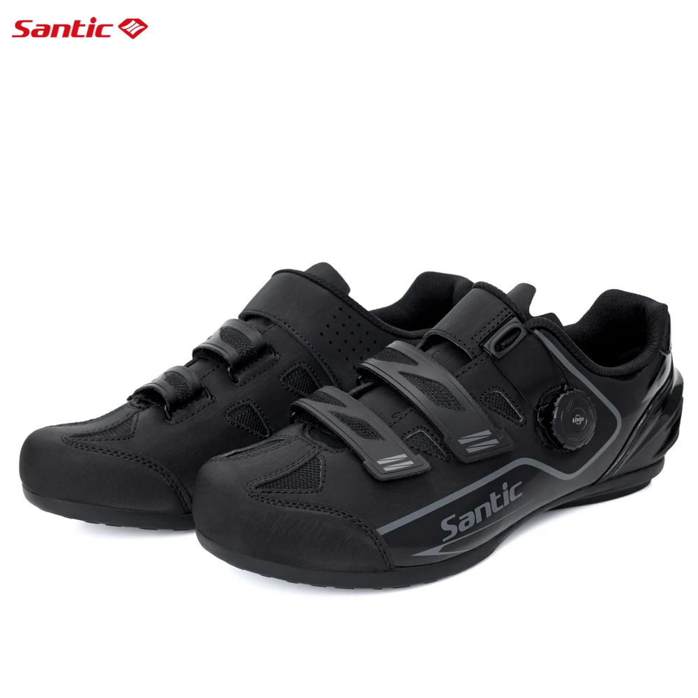 Santic Non-locking Power-assisted Cycling Shoes Men\'s Outdoor Breathable Sport Bicycle Shoes Wear-resistant Toe Riding Sneakers