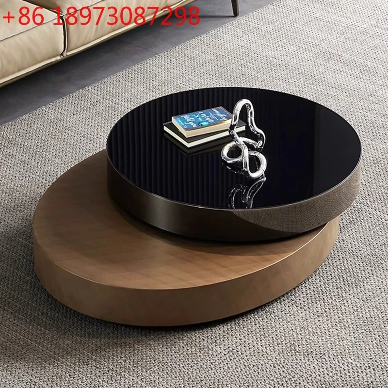 

Итальянский минималистичный вращающийся журнальный столик, современный простой домашний светильник для гостиной, роскошный креативный чайный столик, комбинация