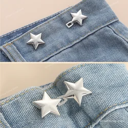 1pc Jeans Button Adjustable Clips for Pant Skirts Waist Tightener Buckle Snap Button Adjuster Pants Pin Retractable Button