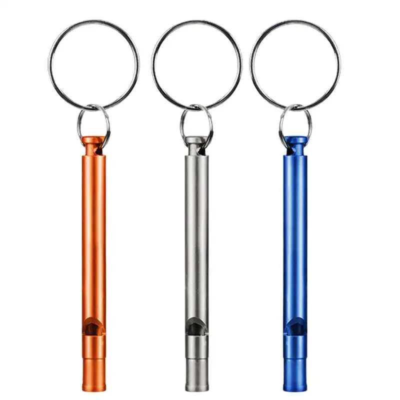 3Pcs Whistle Camping Loud Survival Whistle Aluminum Alloy 120dB Safety Rescue Whistle Coaches Whistle Outdoor Survival Whistle