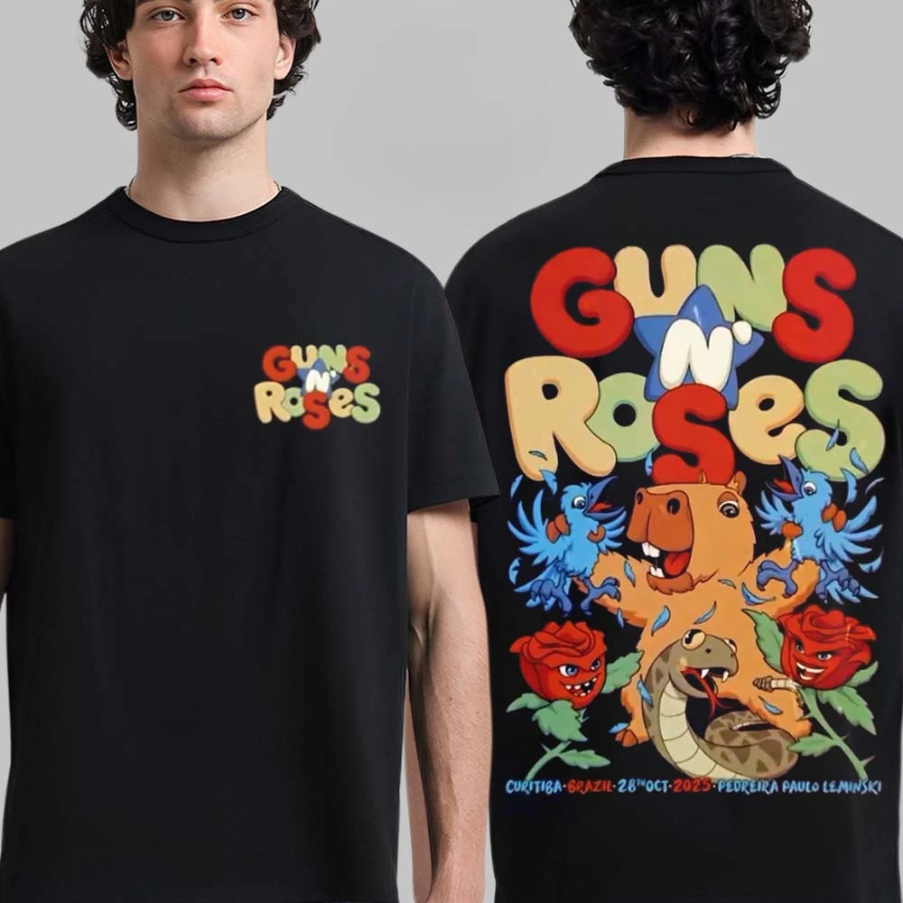 Retro Guns N Roses Cotton Band Shirt Unisex Summer Short Sleeve Fashion Brand Tee Luxury Casual Vintage T-shirt - view 4