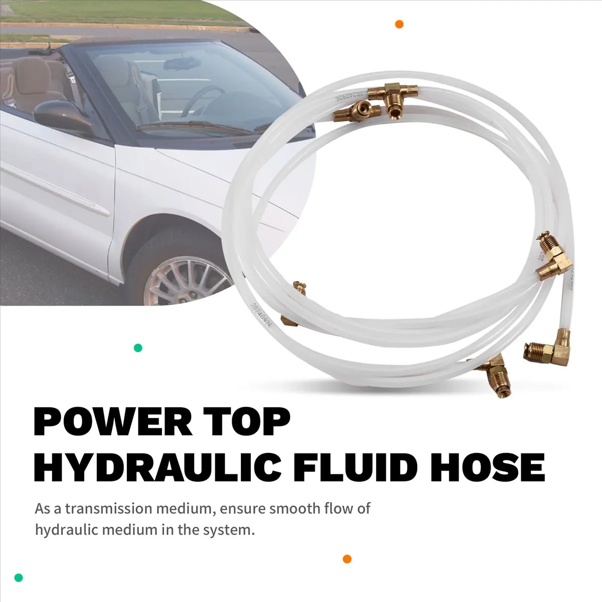 Super Sale HYDTH40-CS Car Convertible Power Top Hydraulic Fluid Hose Lines & Fittings for Chrysler Sebring 1996-2005