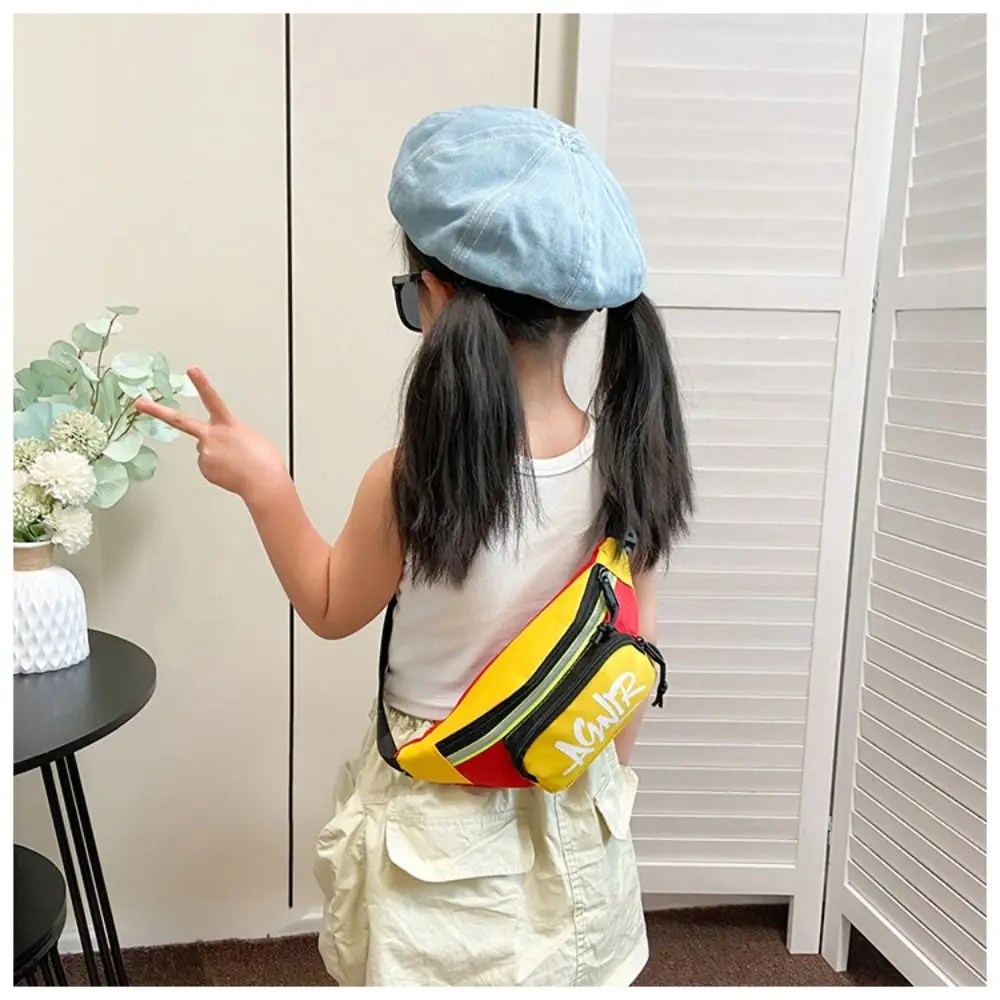 New Baby Mini Waist Bags Oxford Cute Letter Girls Boys Banana Bag Fashion Fanny Pack Kids Shoulder Crossbody Chest Belt Bags