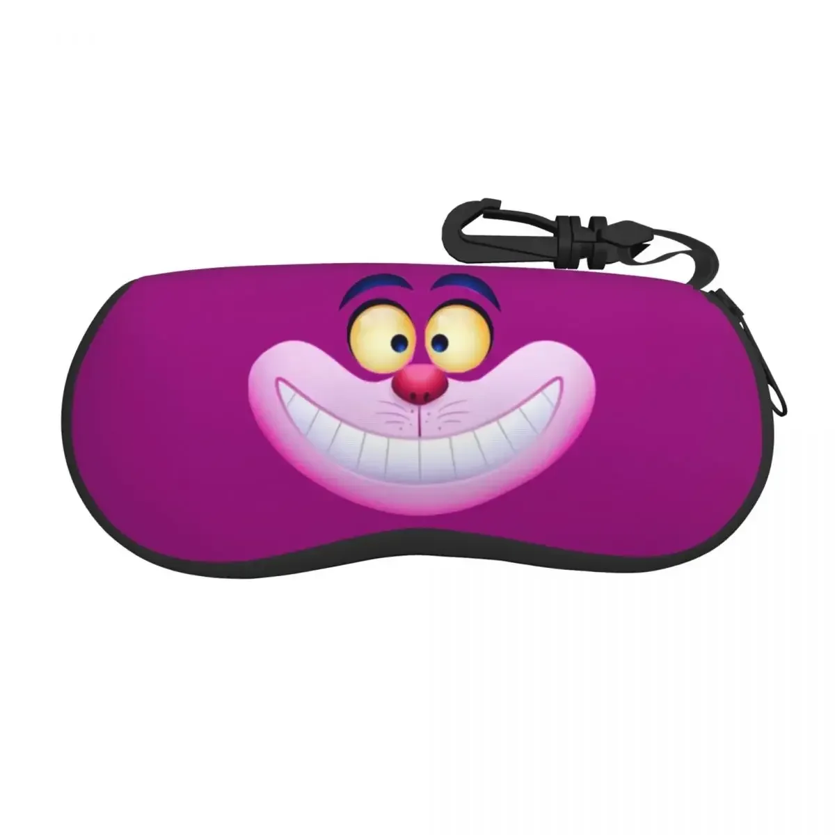 Smiling Cheshires Cat Sunglasses Soft Case Neoprene Zipper Cartoon Anime Shell Eyeglass Case Custom Protective Box For Glasses