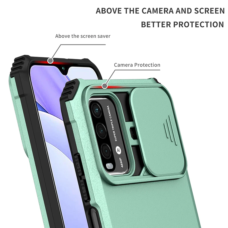 Slide Camera Protection Cover Case for Xiaomi Redmi Note 12 11S 11 10 10S 9 Pro Max 11T Poco M4 X3 X5 Pro Shockproof Xiaomi Case