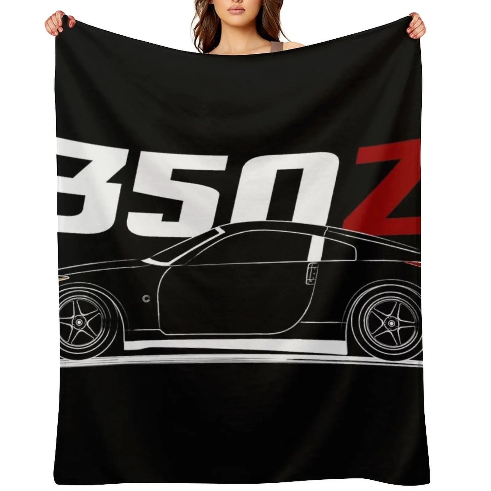 

JDM 350 Z Throw Blanket For Decorative Sofa Tourist Picnic Furrys Blankets