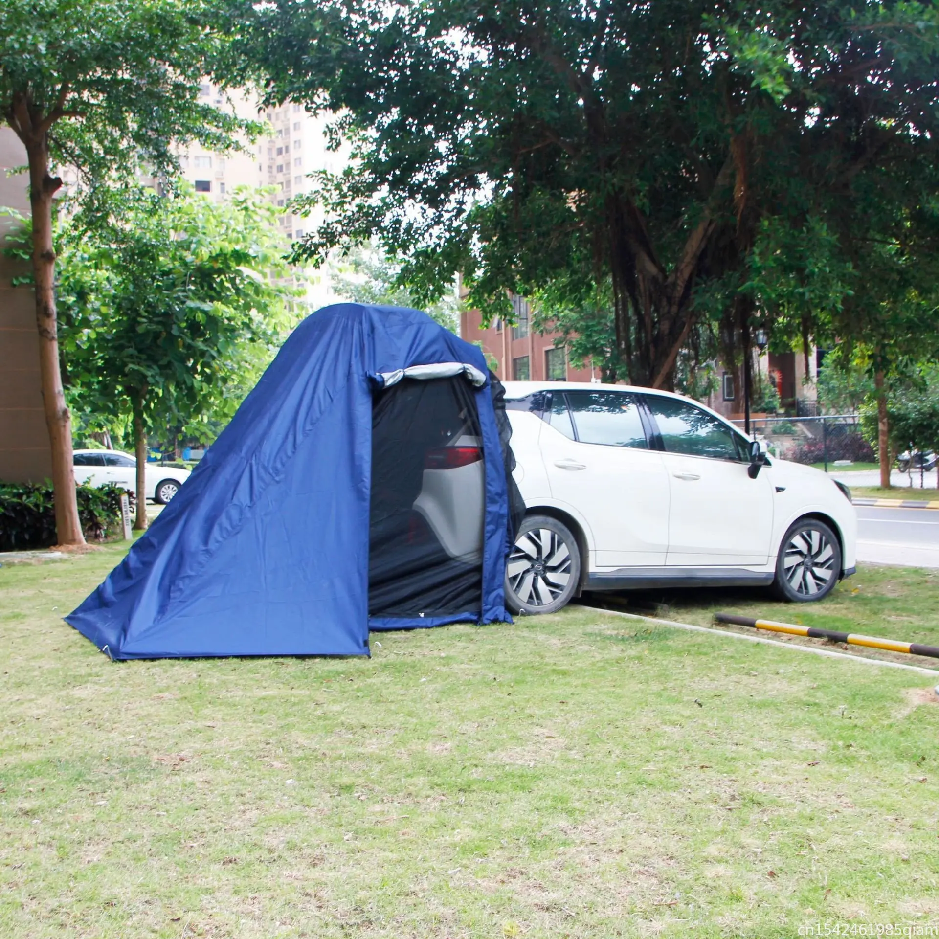 Imagem -05 - Tronco do Carro Tenda ao ar Livre Auto-condução Tour Churrasco Acampamento Cauda Extensão Tenda Pára-sol à Prova de Chuva Traseira Tenda Toldo para Carro Novo