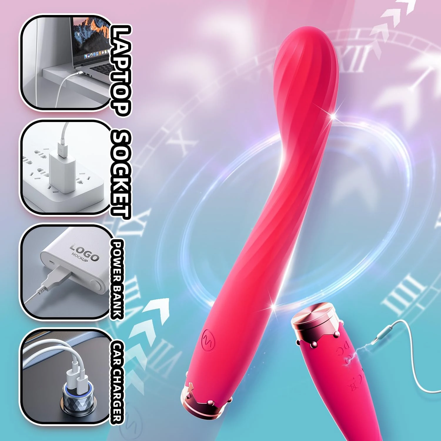 Clitoral G Spot Vibrator Clitoral Nipple Stimulator Finger Bullet Vibrators Waterproof Strapless on Dildo Anal Toys for Couple view 5