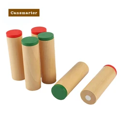 Montessori Baby Toys Wooden Materials Sensorial Toy Mini Sound Boxes Learning Educational Sound Collection Shaking Tube Toys