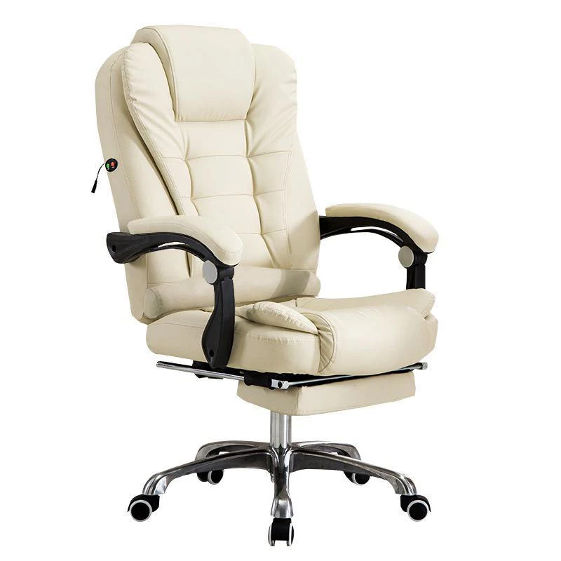 Zhejiang factory price vibration massage boss chair PU leather comfortable good quality office chair with footrest