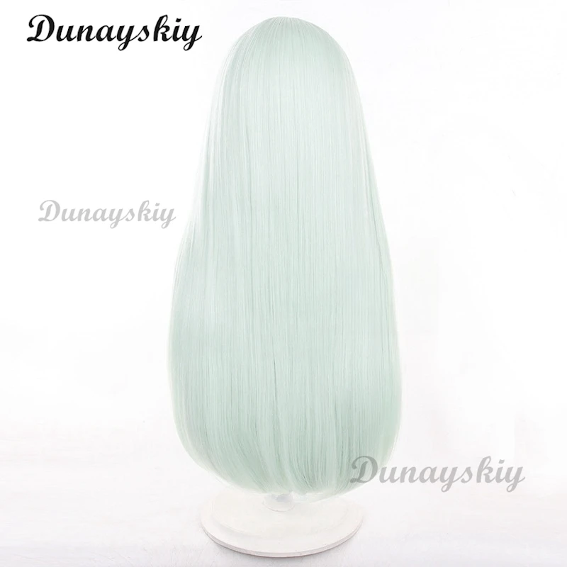 ¡Sueño de BanG! Pelucas de Cosplay de Anime Mutsumi Wakaba, pelucas de 75cm de largo para mujer, pelo sintético resistente al calor verde claro + gorro de peluca