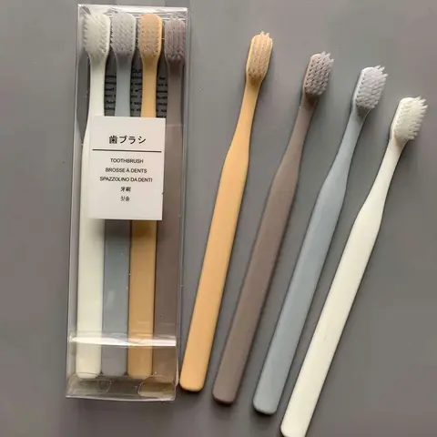 4PCS/Lot Multi-Color Soft Bristle Small Head Portable Travel Toothbrush Eco-friendly Brush Tooth Care Oral Hygiene