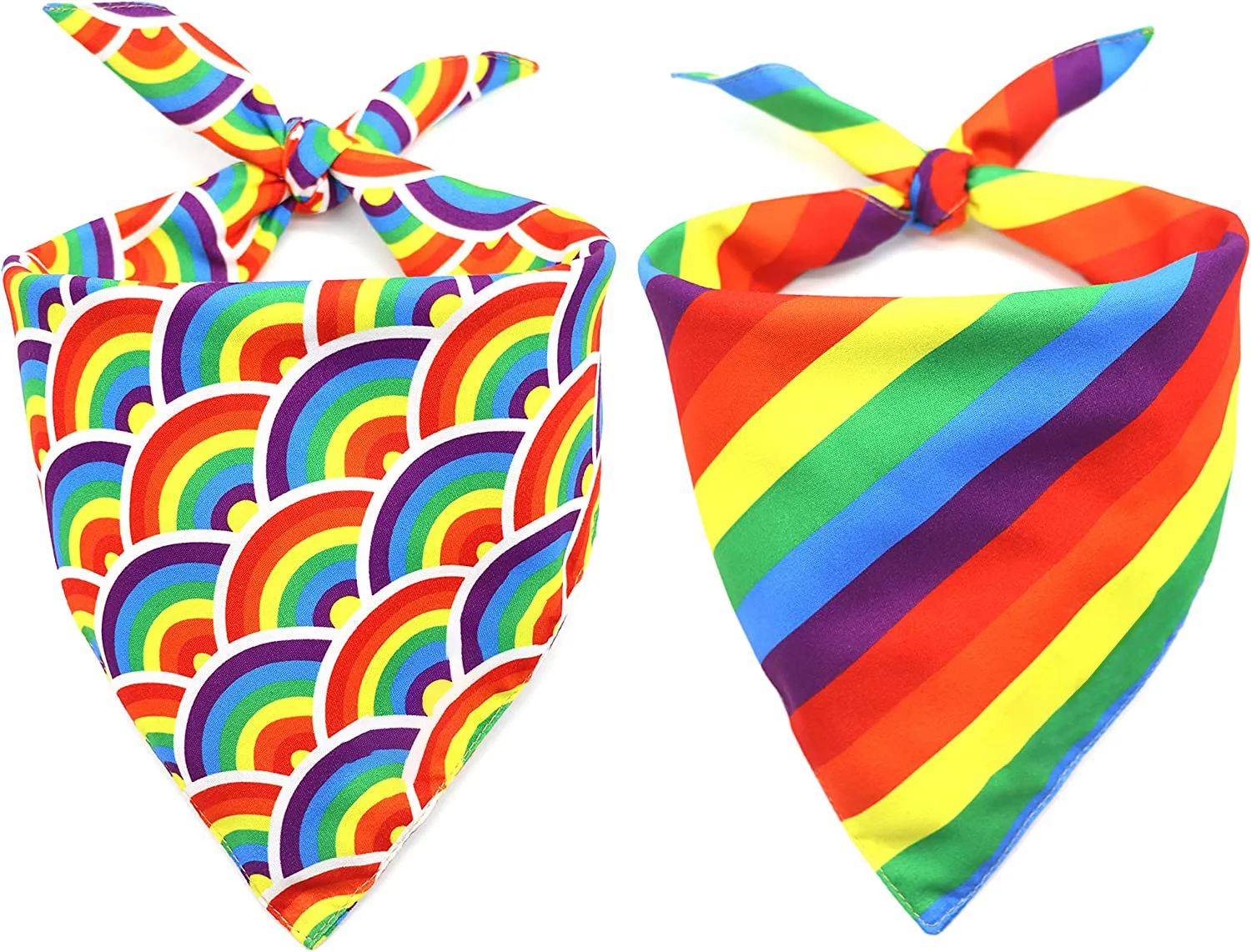 

Pride Dog Bandanas for Small Large Extra Large Dogs Premium Durable Fabric Triangle Reversible Dog Scarves Bibs for Pride Day