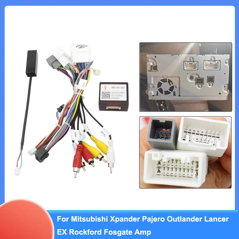Wire Harness with Canbus Decoder For Mitsubishi Xpander Pajero Outlander Lancer EX Rockford Fosgate Amp RP5-MT-002