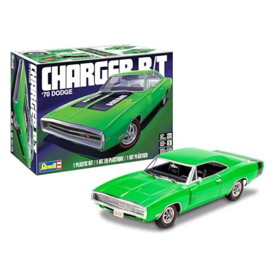 14561 1970 Dodge Charger R/T 1:25 Scale 117-Piece Skill Level 5 Model Building Kit