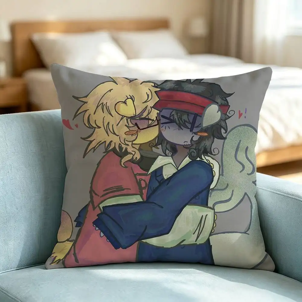 B-Bad Things Andrew Ivan  Square Double-Sided printed Pillow Case Bedroom Bedside Pillow Sofa Cushion Cover Gift
