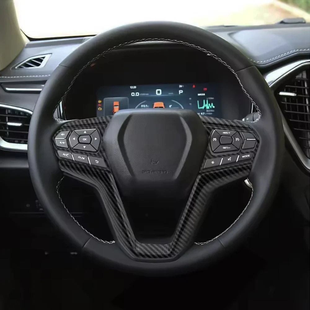 ABS Car Steering Wheel Panel Cover Trim for Isuzu D-Max Dmax RG 2021-2024 For MU-X MuX RJ 2022-2024 Interior Accessories