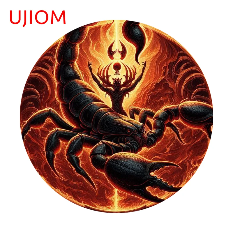 UJIOM Sheephead Monster Scorpion Wall Sticker Personality Scratch Proof Vinly Graffiti Decal Horror Wardrobe Venner Decoration