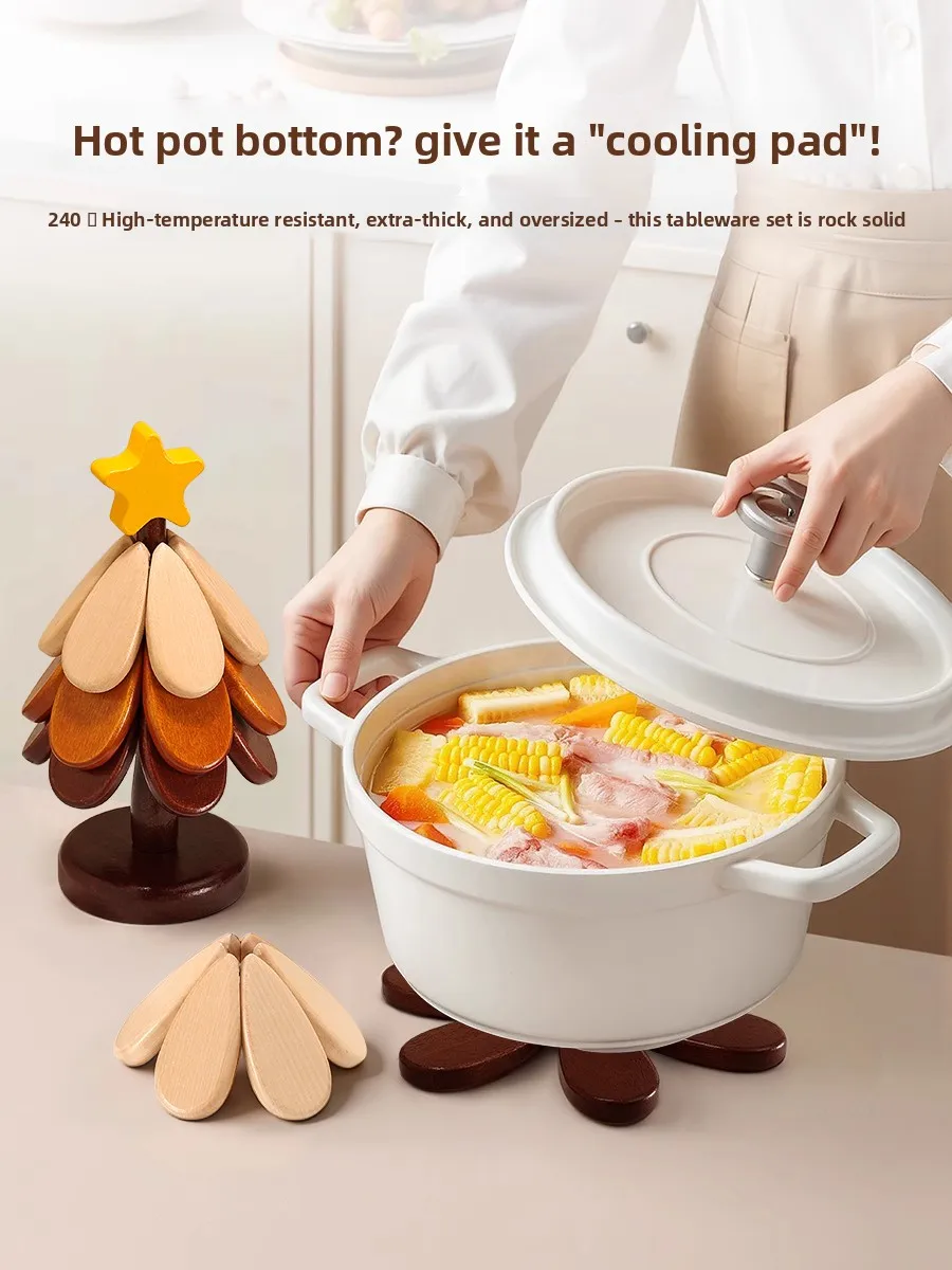 

Подставка высокого класса, изоляционный коврик для рождественской елки, украшение для обеденного стола, креативное одно дерево