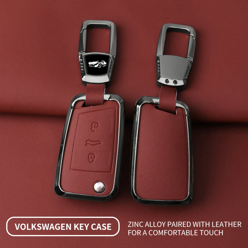 

Metal Car Key Case Cover Shell For VW Volkswagen Golf 7 MK7 Tiguan MK2 SEAT Ateca Leon FR 2 Ibiza For Skoda Octavia A7 Keychain
