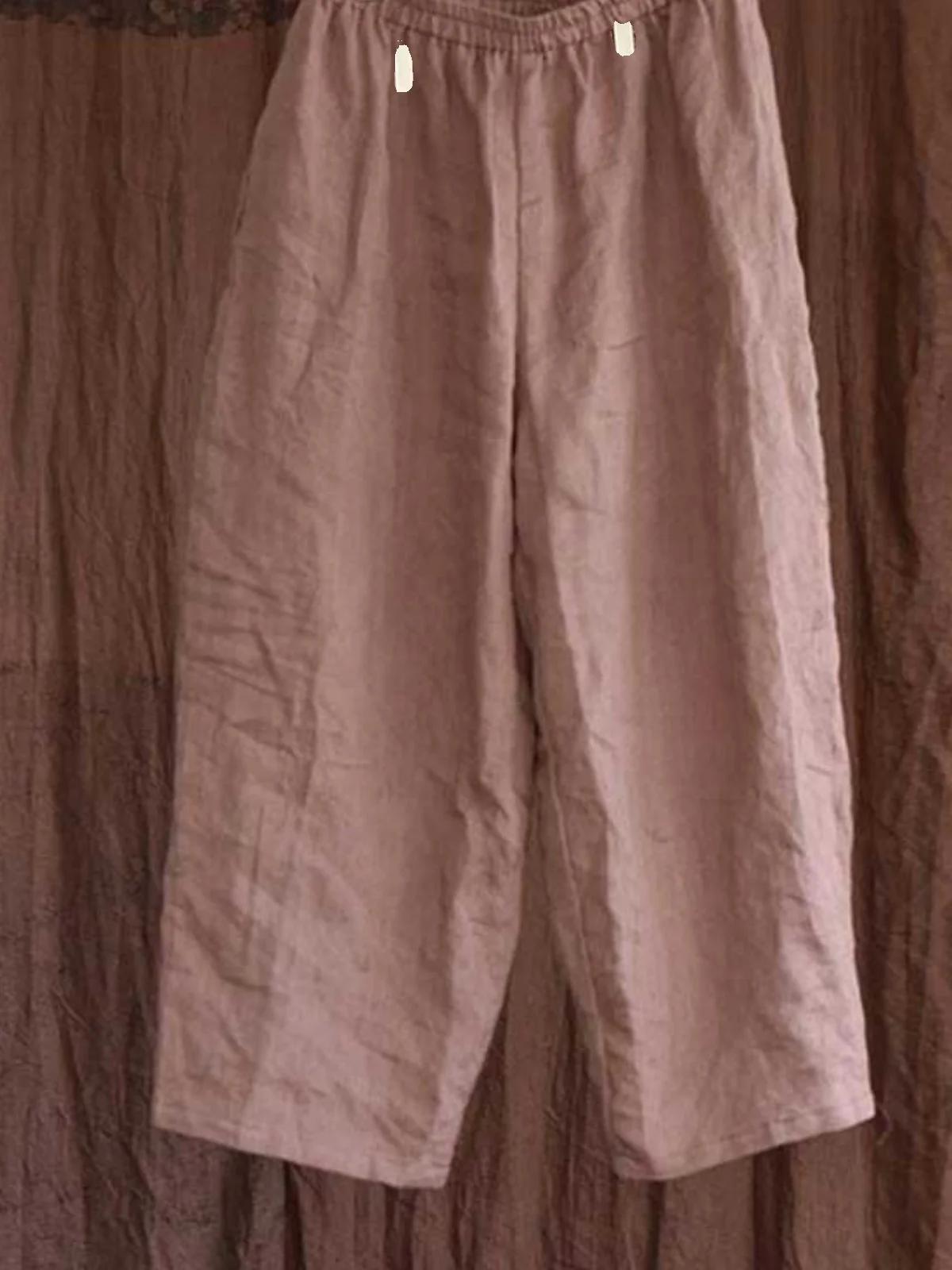 

Свободные повседневные брюки в японском стиле в стиле ретро, женские летние льняные брюки с высокой талией и широкими штанинами с девятью очками и дизайном ket