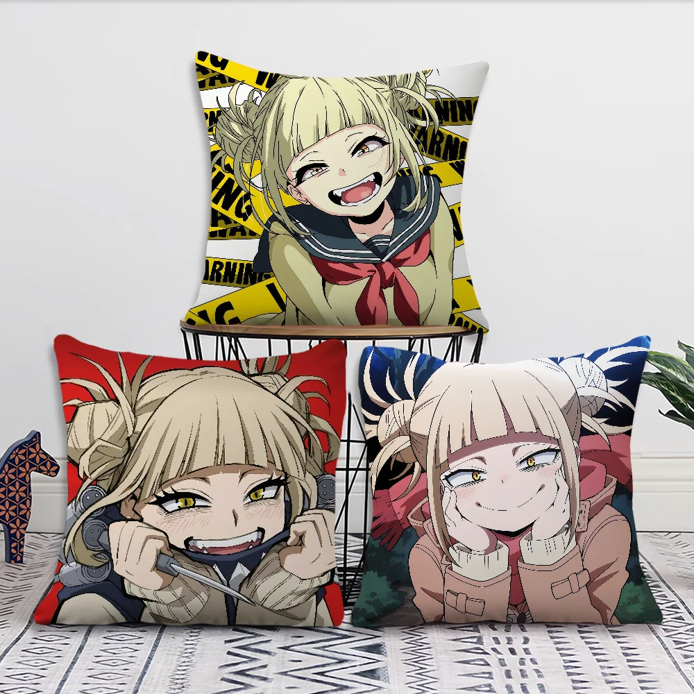 Comic My H-Hero A-AcademiaS H-Himiko Toga Comfortable Soft Pillow Case for Sofa Living Room Home Decor Protective Covers
